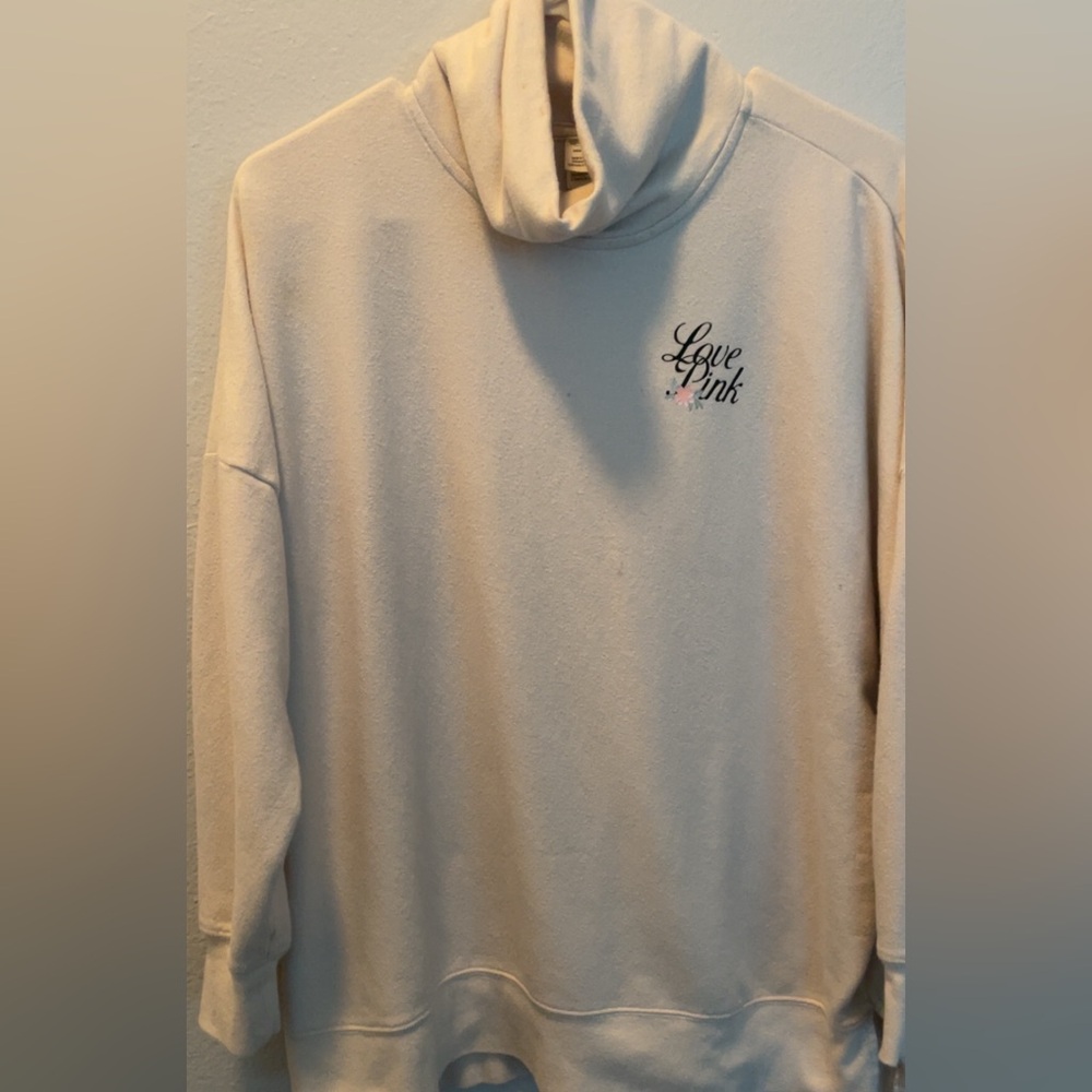 PINK Victoria's Secret Cream Turtleneck Sweater